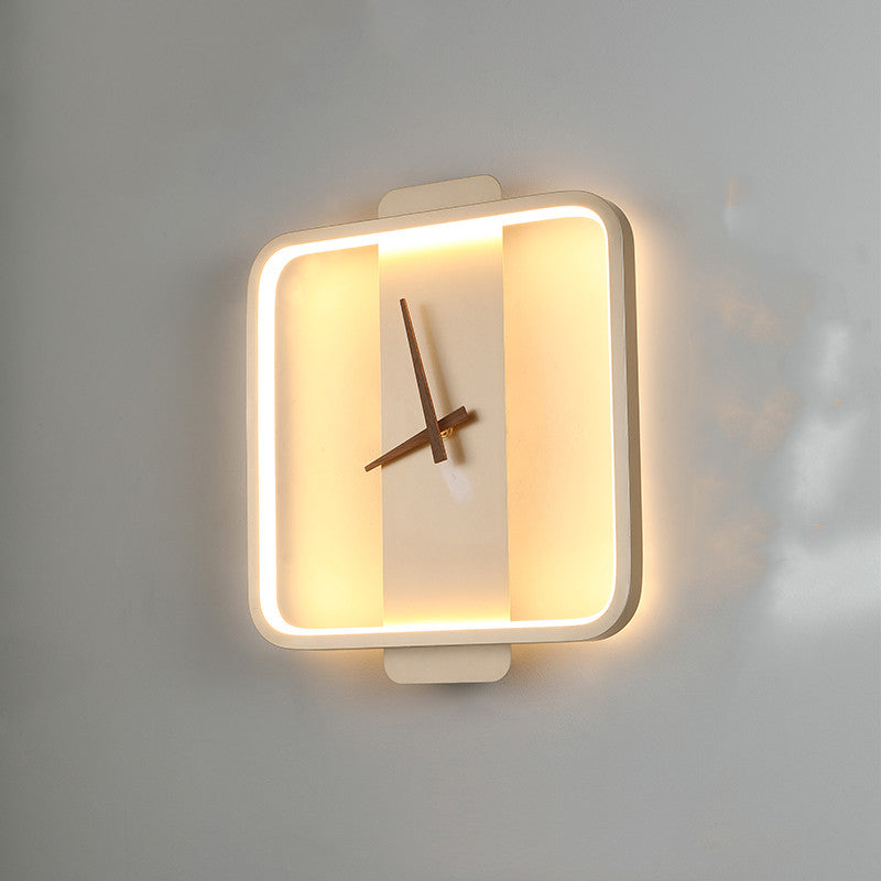 Modern LED Wall Clock Lamp β Minimalist Wall Light for Bedroom, Living Room & Hallways