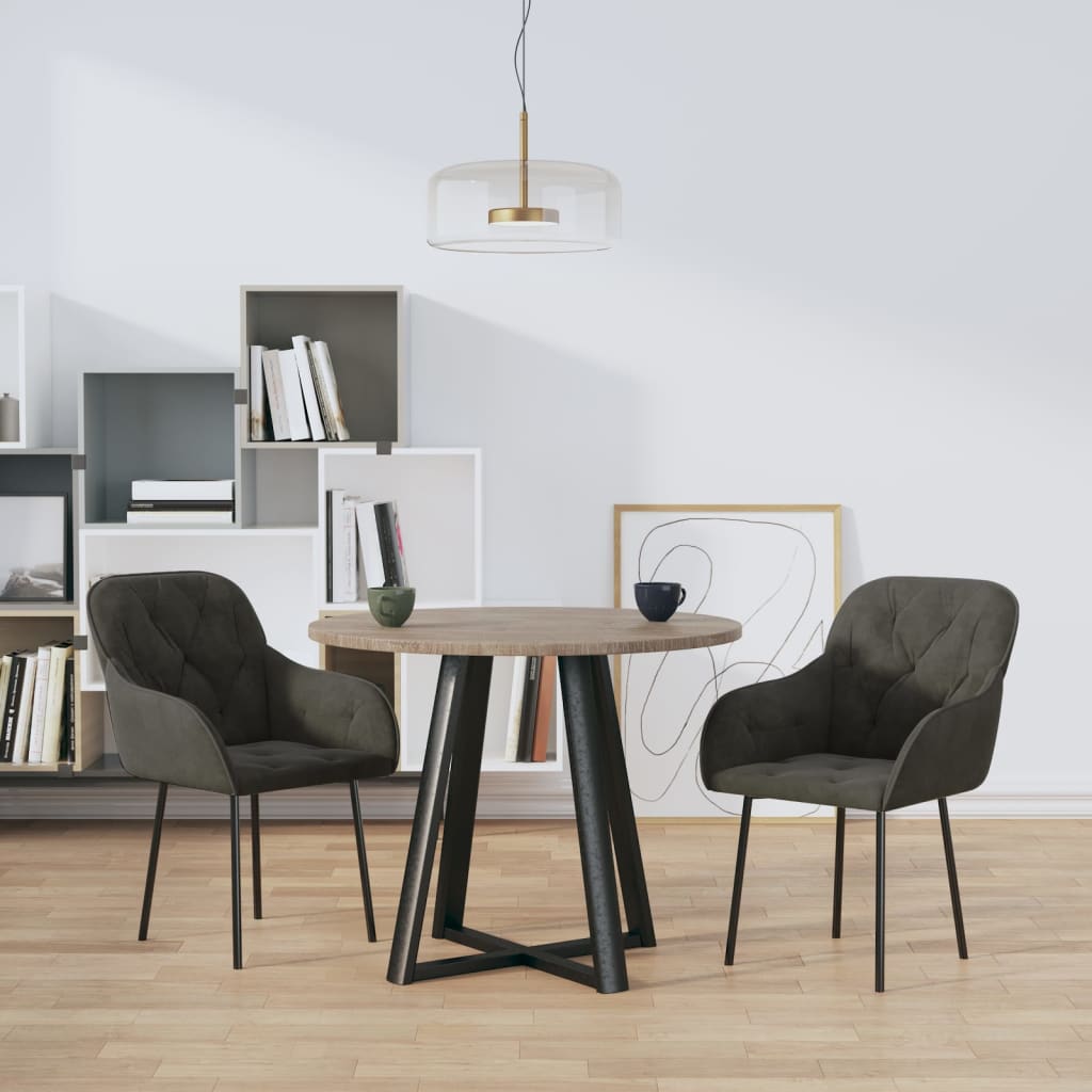 Set of 2 Velvet Dining Chairs – Modern Upholstered Kitchen Chairs for Dining Room