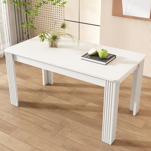 Modern Wooden Dining Table – Rectangular 4-Seater Kitchen Table for Small Spaces