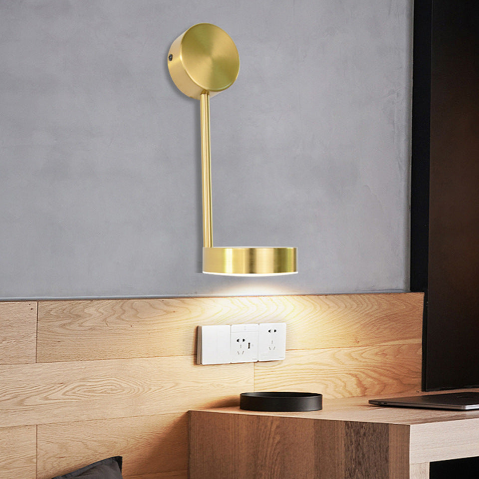 Modern Gold Wall Sconce – Minimalist LED Wall Lamp for Bedroom, Living Room & Hallways