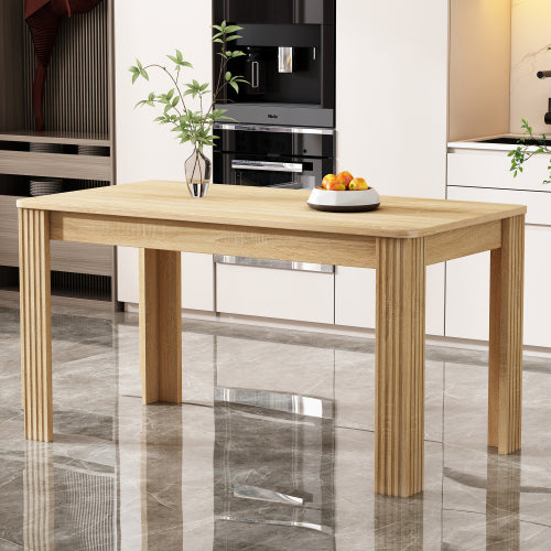 Modern Wooden Dining Table – Rectangular 4-Seater Kitchen Table for Small Spaces