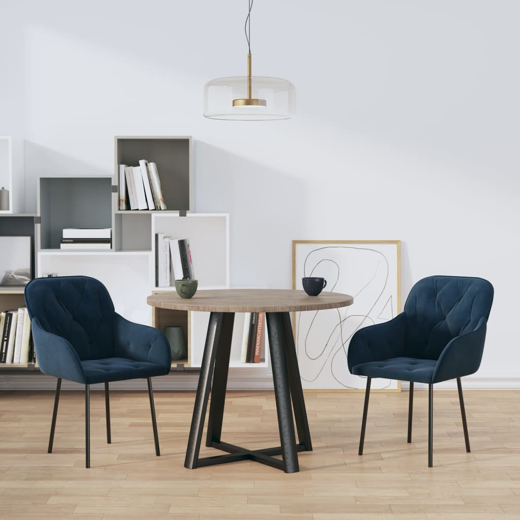 Set of 2 Velvet Dining Chairs – Modern Upholstered Kitchen Chairs for Dining Room